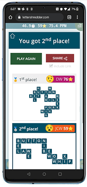 LetterShredder.com Multiplayer Word Game